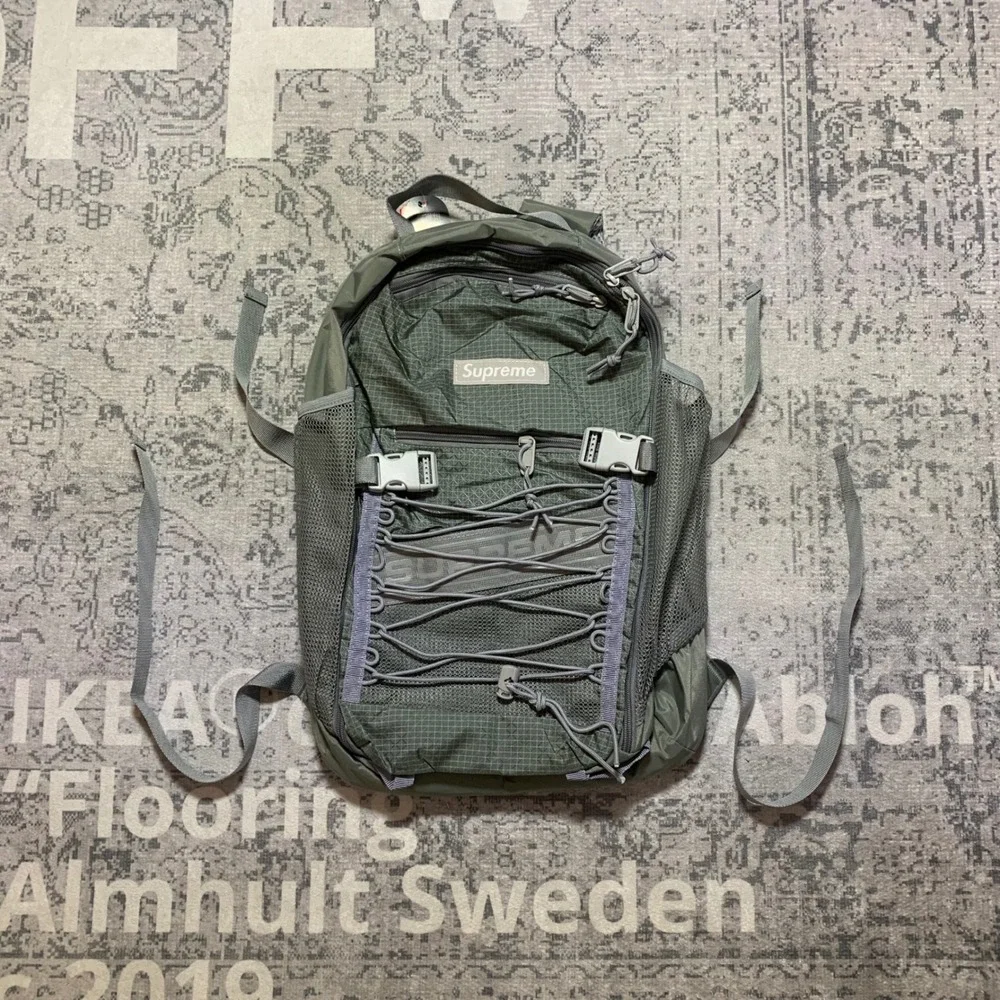 Supreme Olive Green Tactical Backpack with Bungee Front